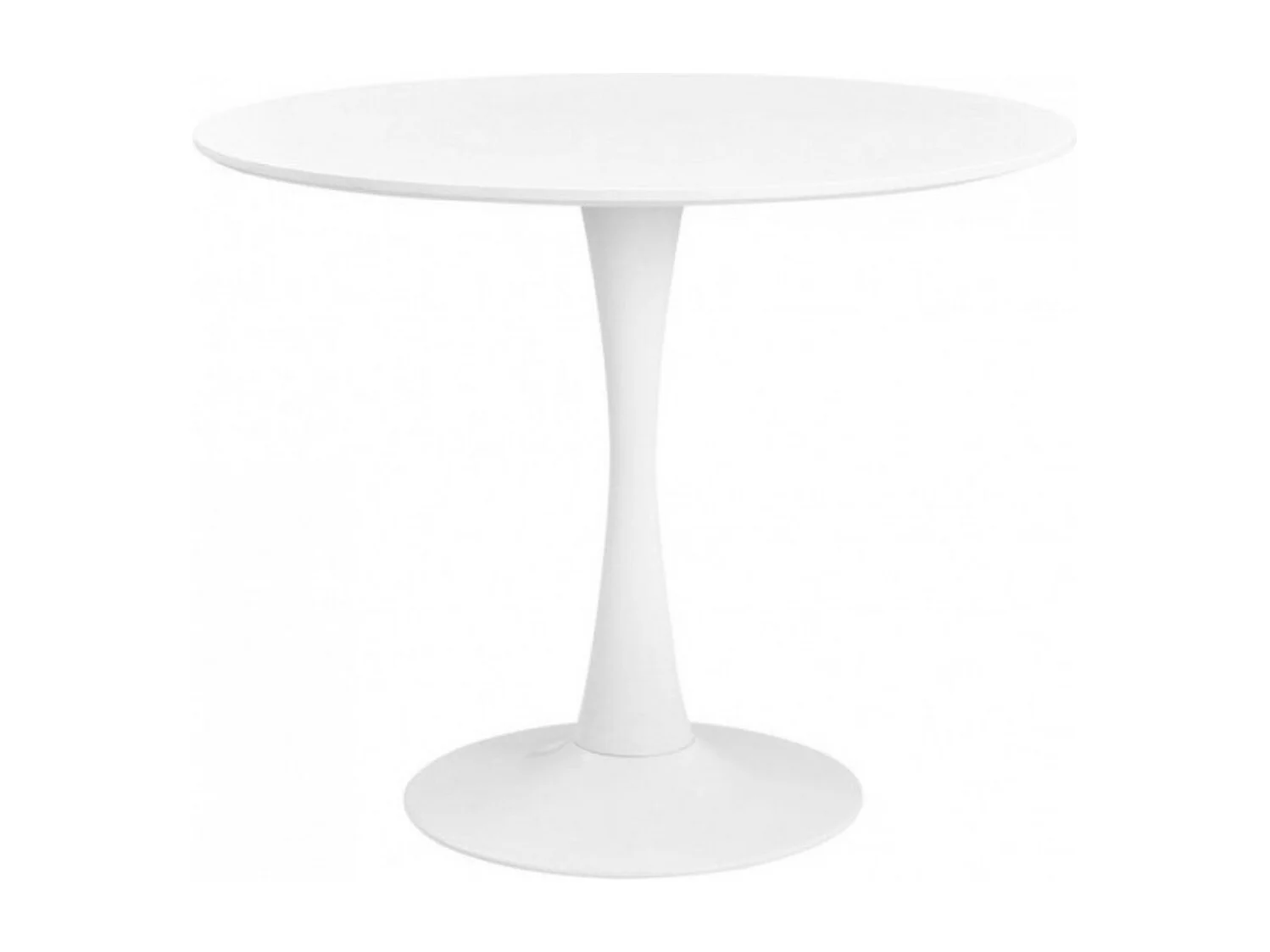 Table ronde moderne Tulipa-Couleur Blanc-Diamètre 60 cm