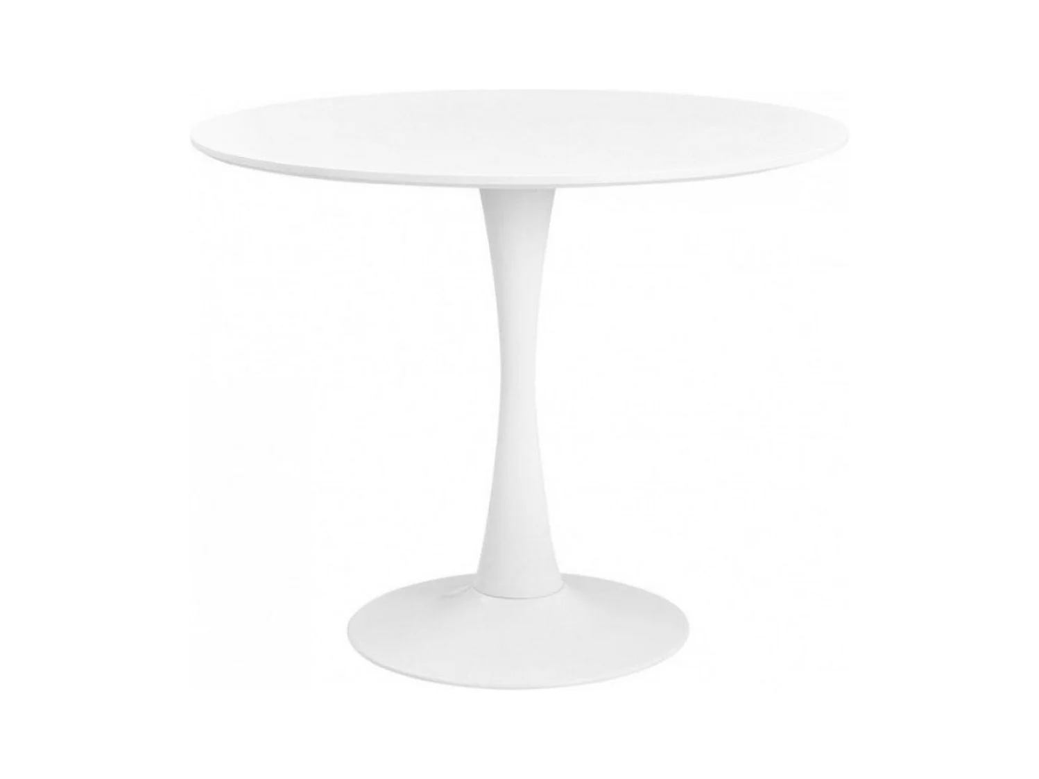 Table ronde moderne Tulipa-Couleur Blanc-Diamètre 90 cm