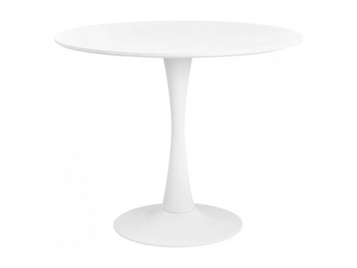 Table ronde moderne Tulipa-Couleur Blanc-Diamètre 90 cm