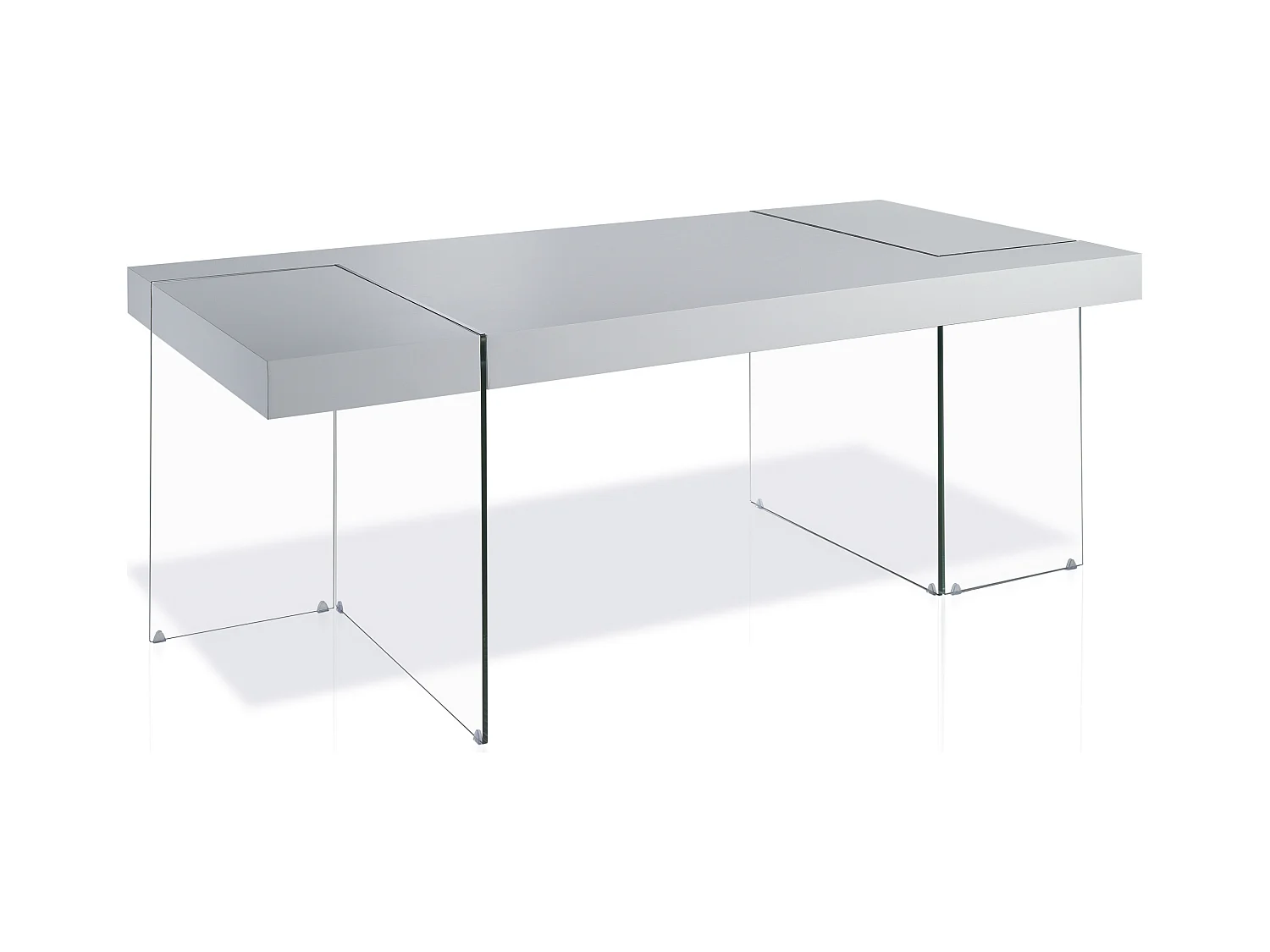 Table rectangulaire design Gris perle Cubique
