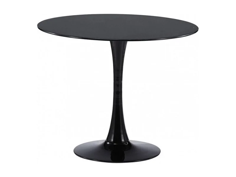 Table ronde moderne Tulipa-Couleur Noir-Diamètre 60 cm