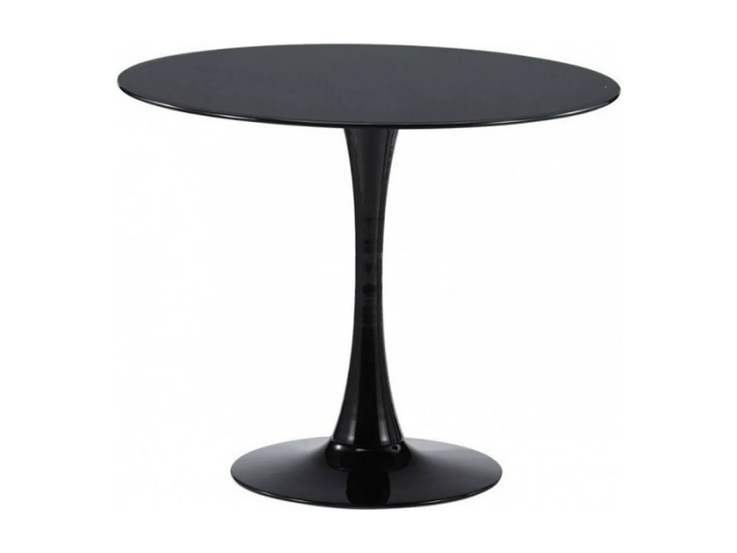 Table ronde moderne Tulipa-Couleur Noir-Diamètre 60 cm