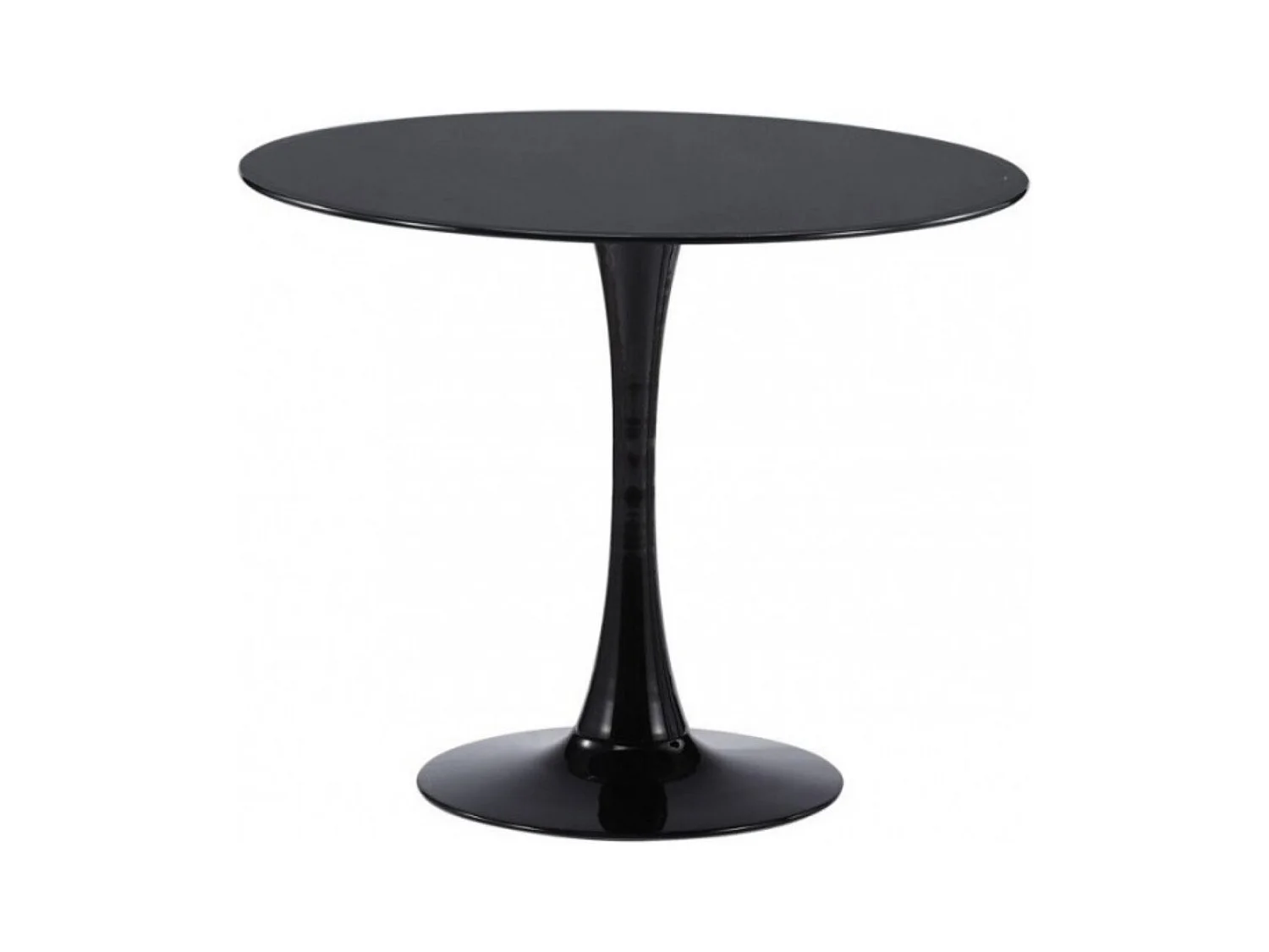 Table ronde moderne Tulipa-Couleur Noir-Diamètre 60 cm