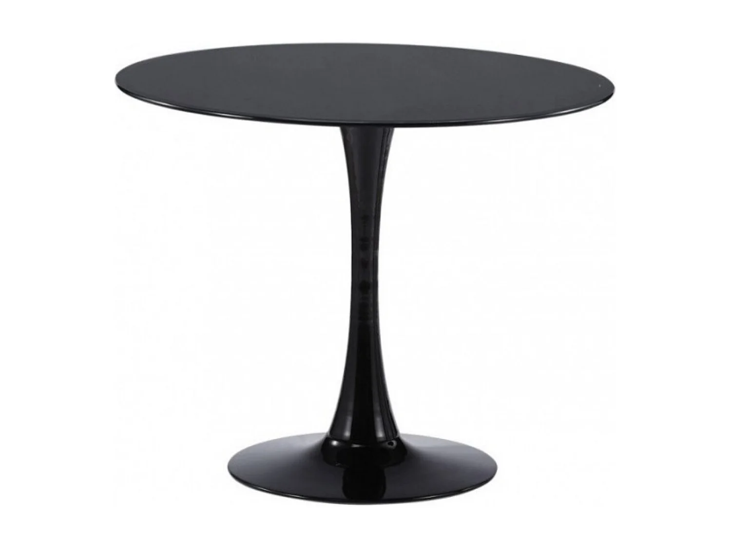 Table ronde moderne Tulipa-Couleur Noir-Diamètre 60 cm