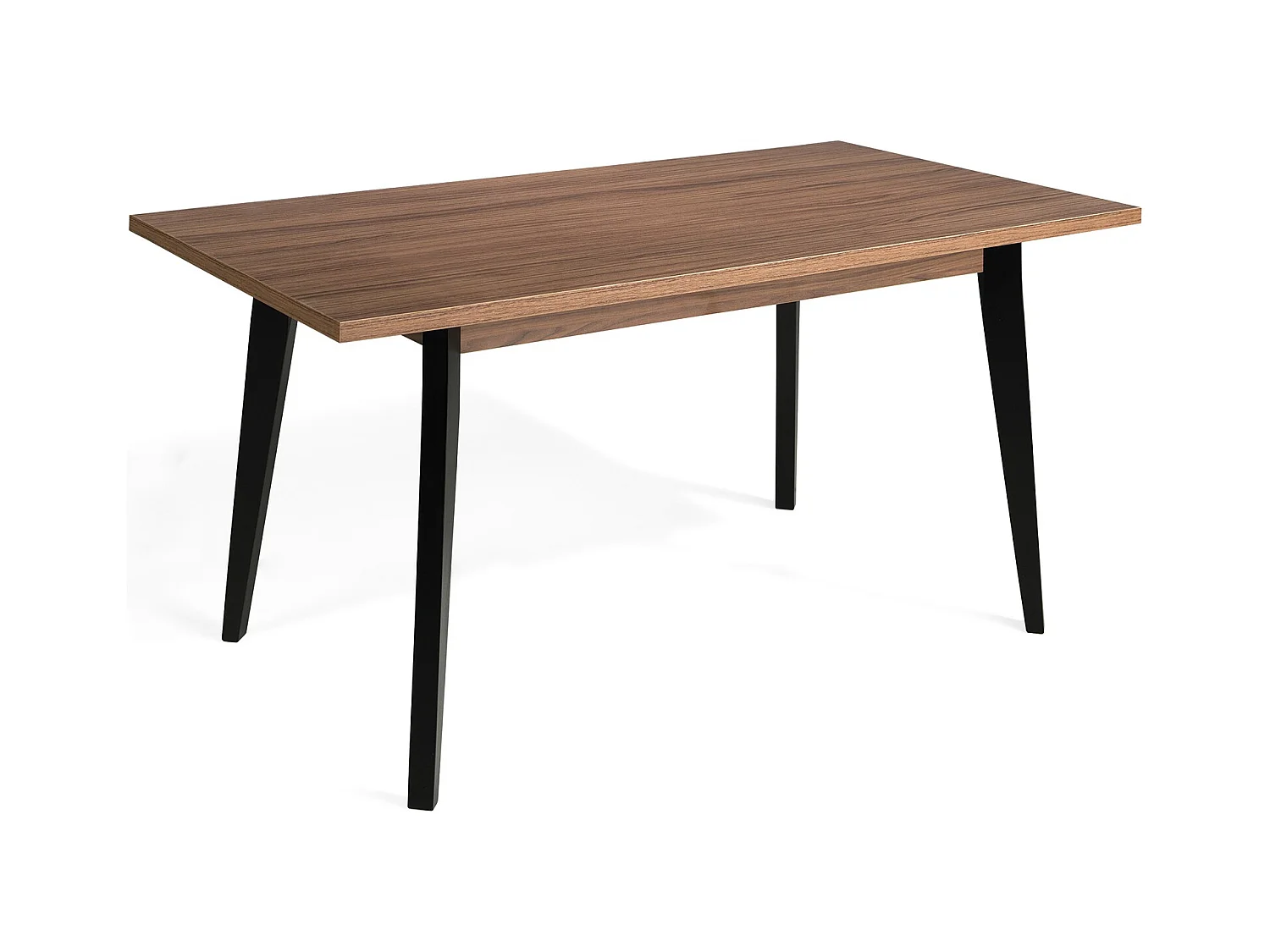 Mesa de comedor Kalieto 160 cm de madera marrón con patas de madera negra