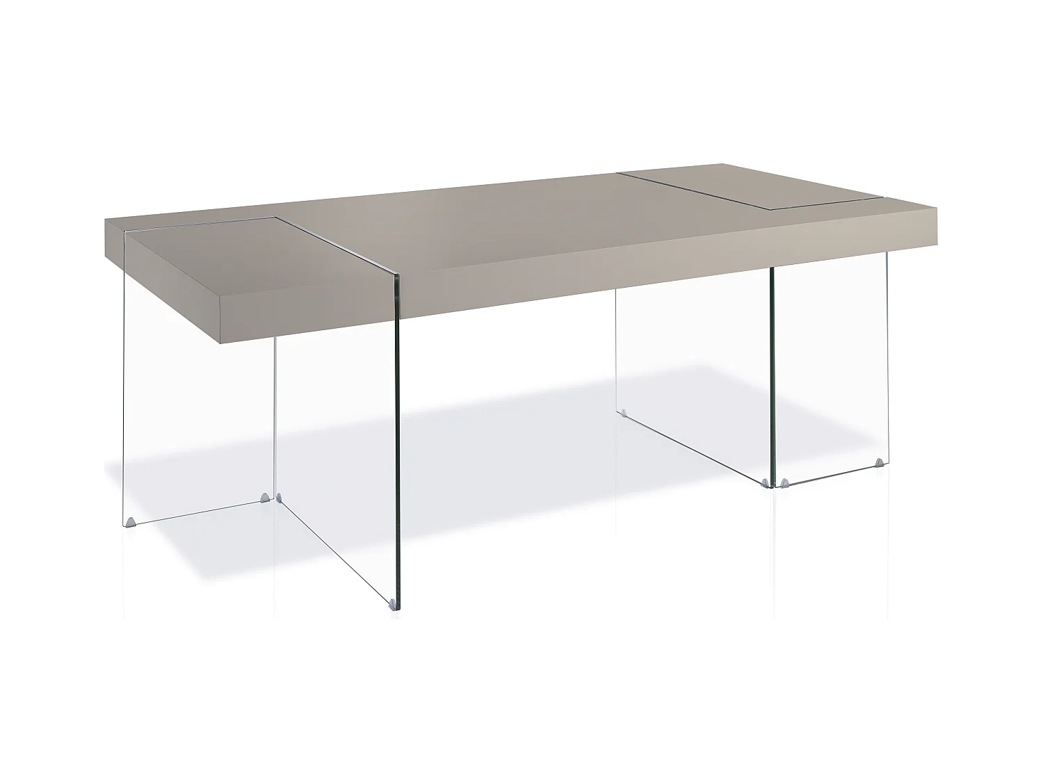 Table rectangulaire design Taupe Cubique
