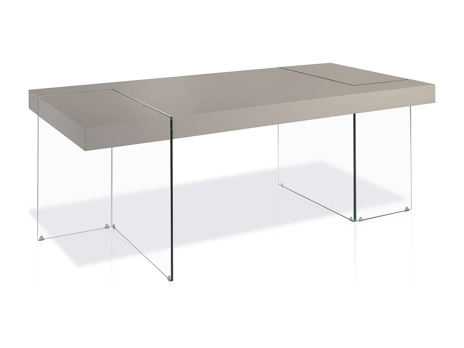Table rectangulaire design Taupe Cubique