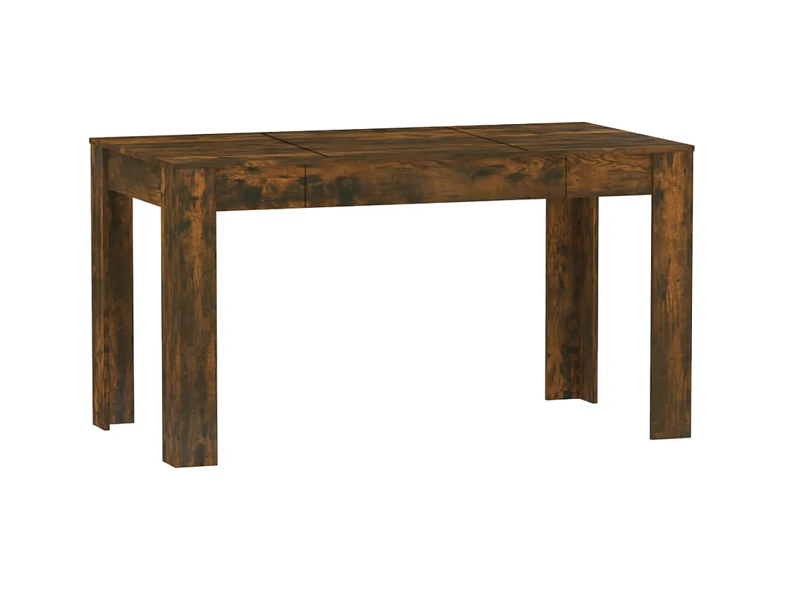 Table à dîner Chêne fumé 140x74,5x76 Bois d'ingénierie