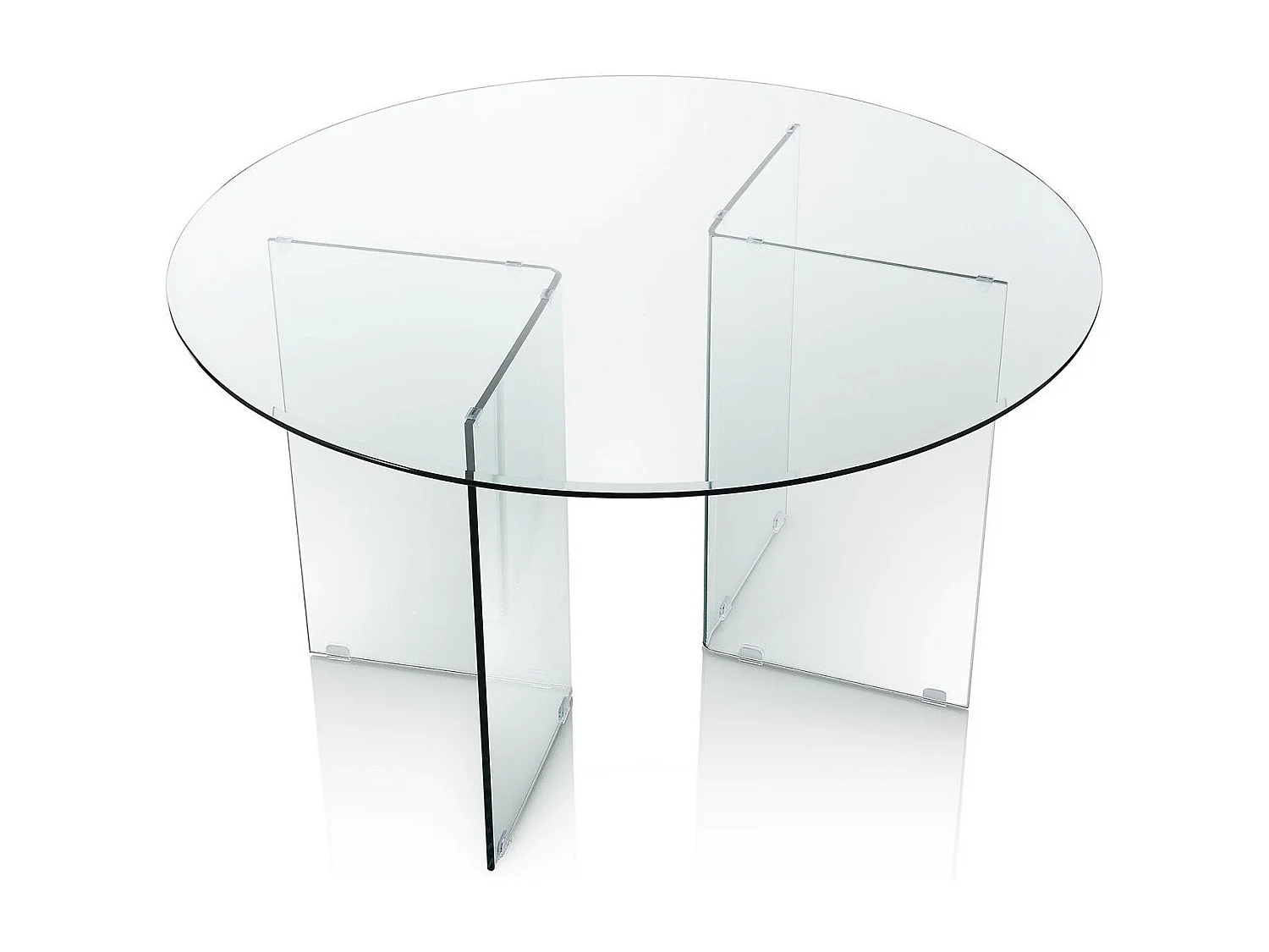 Ronde tafel van transparant gehard glas Zany D 137 cm