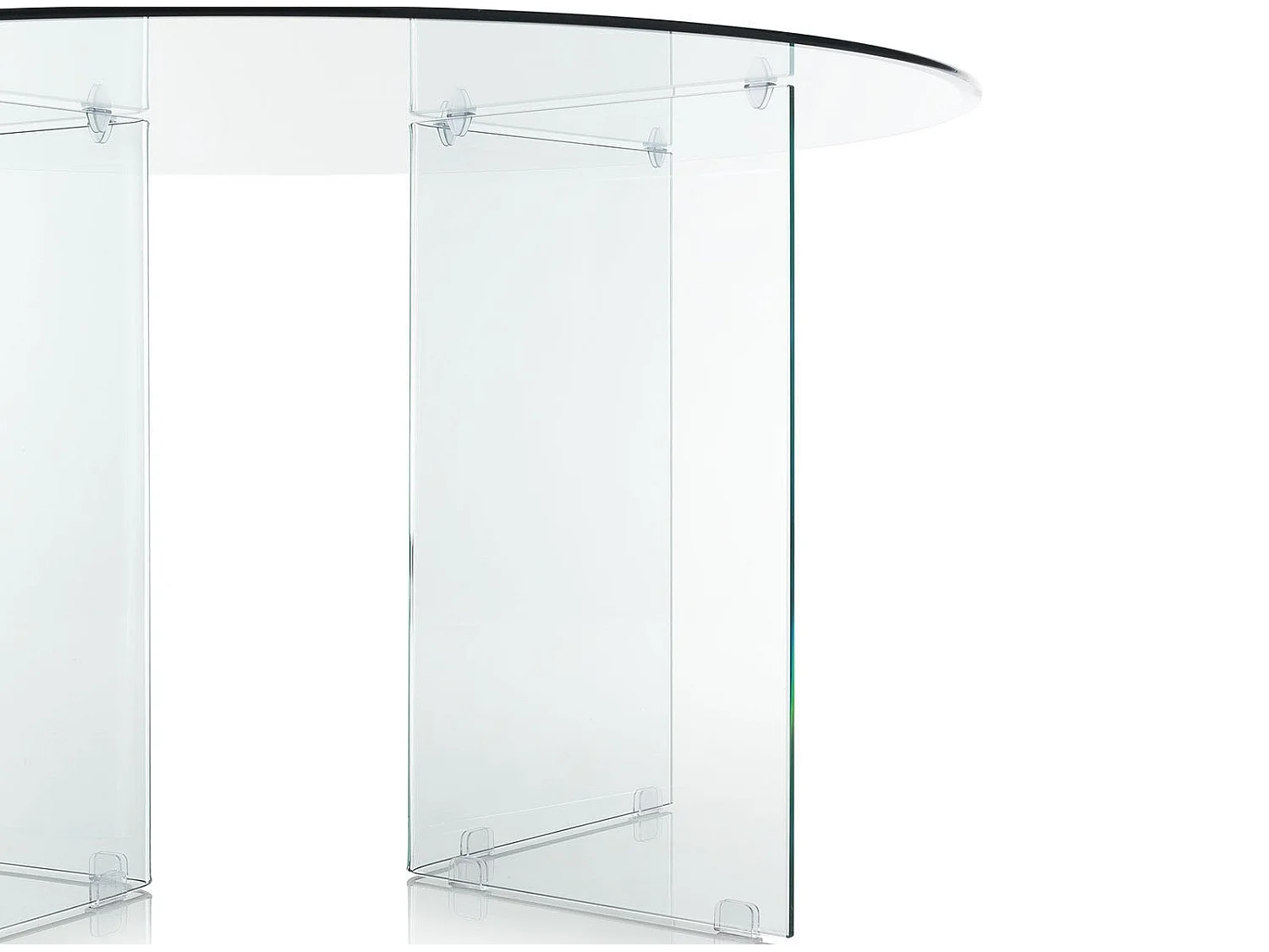 Ronde tafel van transparant gehard glas Zany D 137 cm