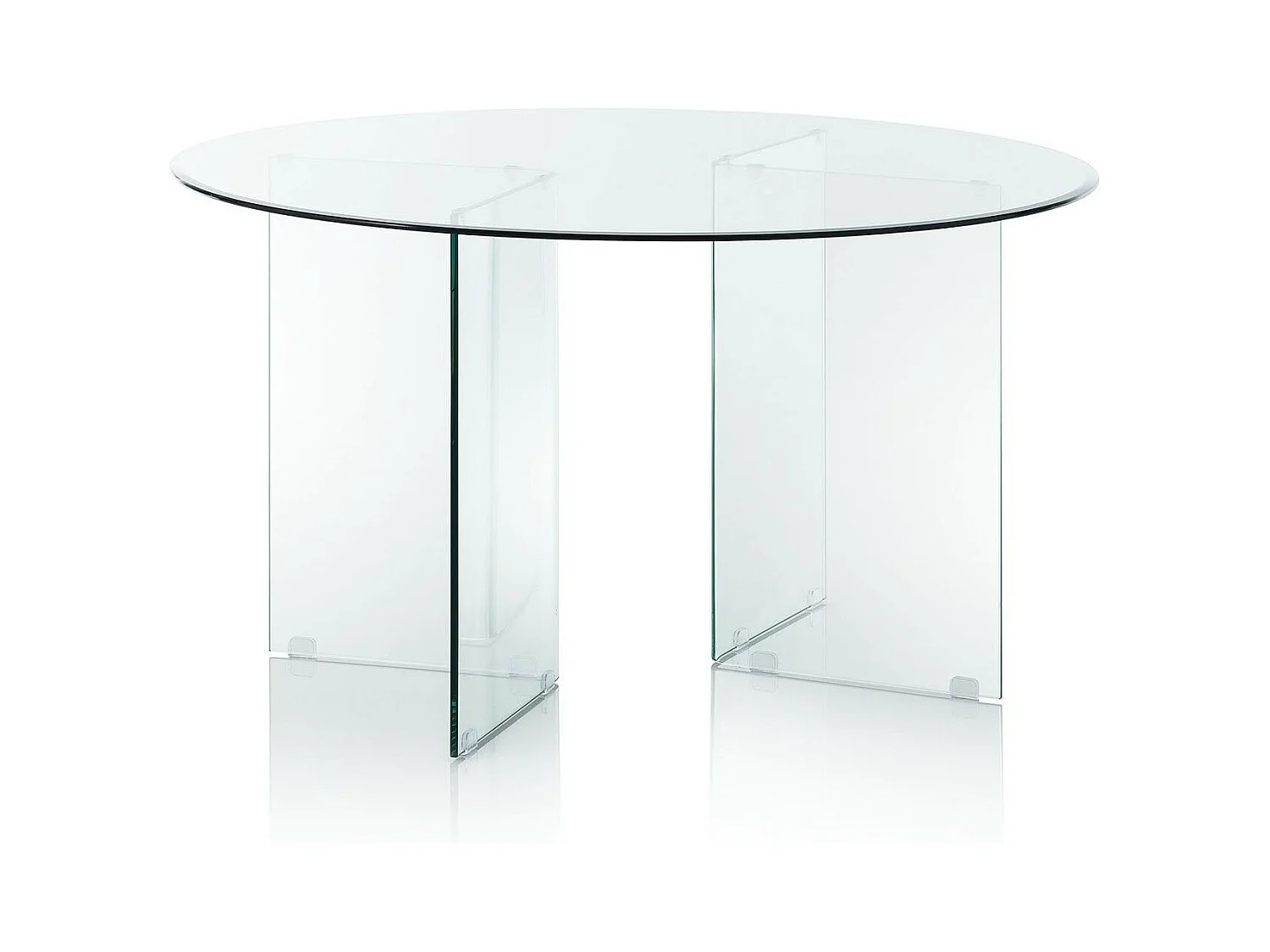 Table ronde verre trempé transparent Zany D 137cm