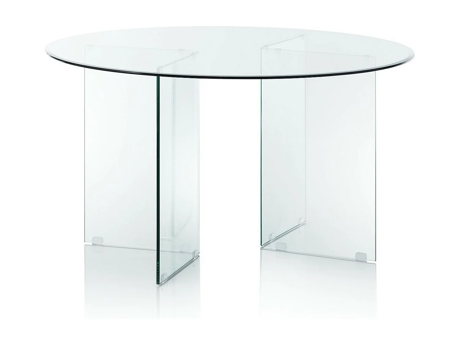Table ronde verre trempé transparent Zany D 137cm