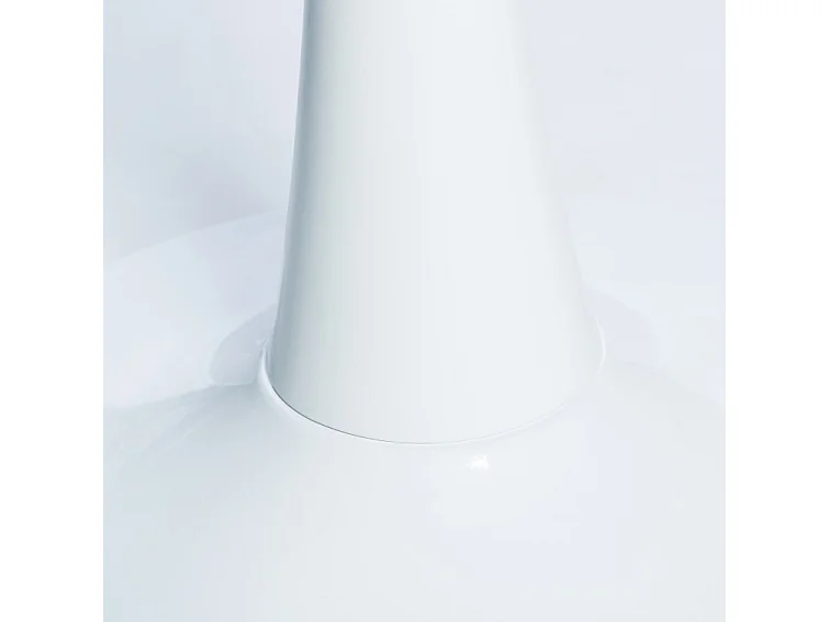 Table ronde moderne blanc laqué Bosika 100cm