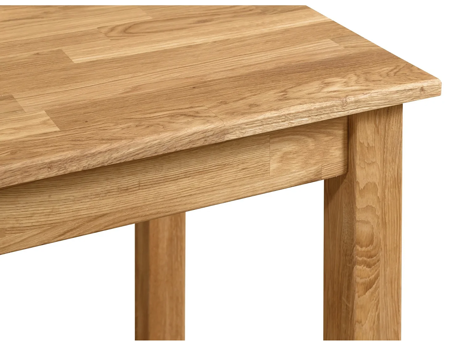 Petite table rectangulaire en bois de chêne massif Leny 90cm