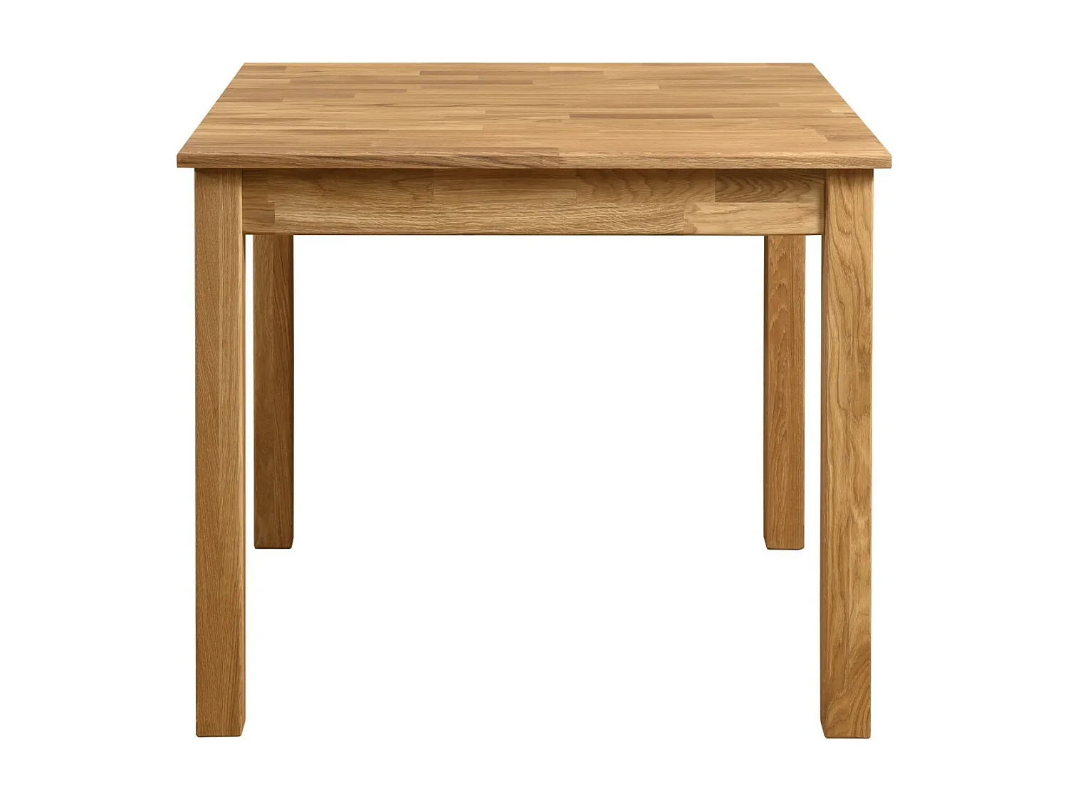 Table carrée en bois de chêne massif Leny 90cm