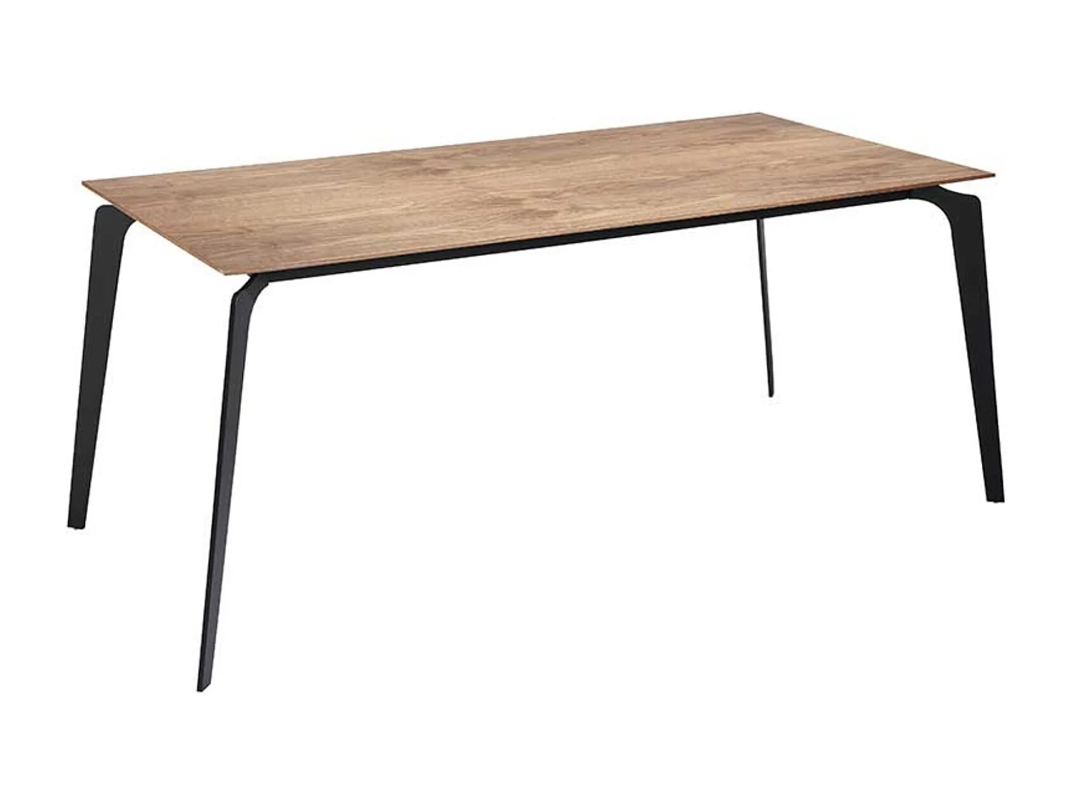 Table à manger bois de noyer et pieds métal noir Zeuka 180cm