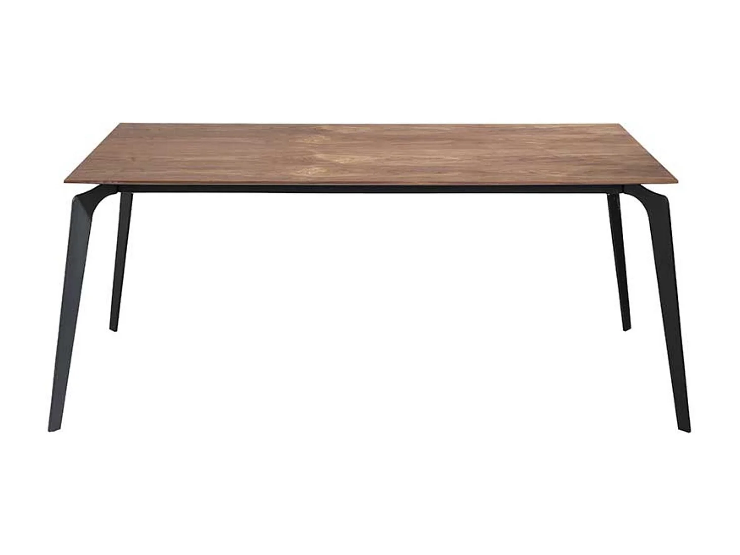 Table à manger bois de noyer et pieds métal noir Zeuka 180cm