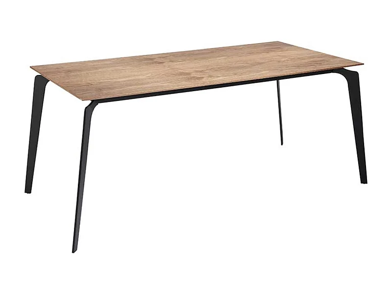 Table à manger bois de noyer et pieds métal noir Zeuka 180cm