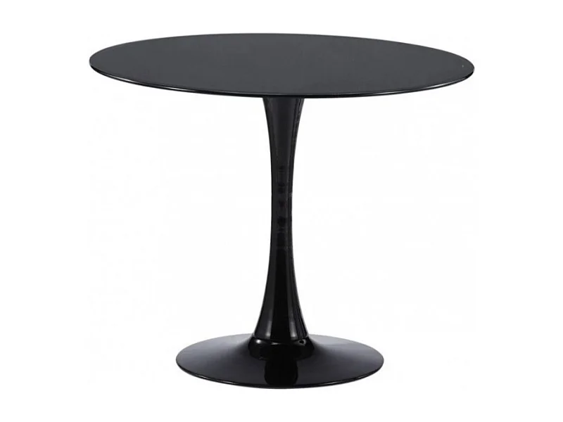 Table ronde moderne Tulipa-Couleur Noir-Diamètre 80 cm