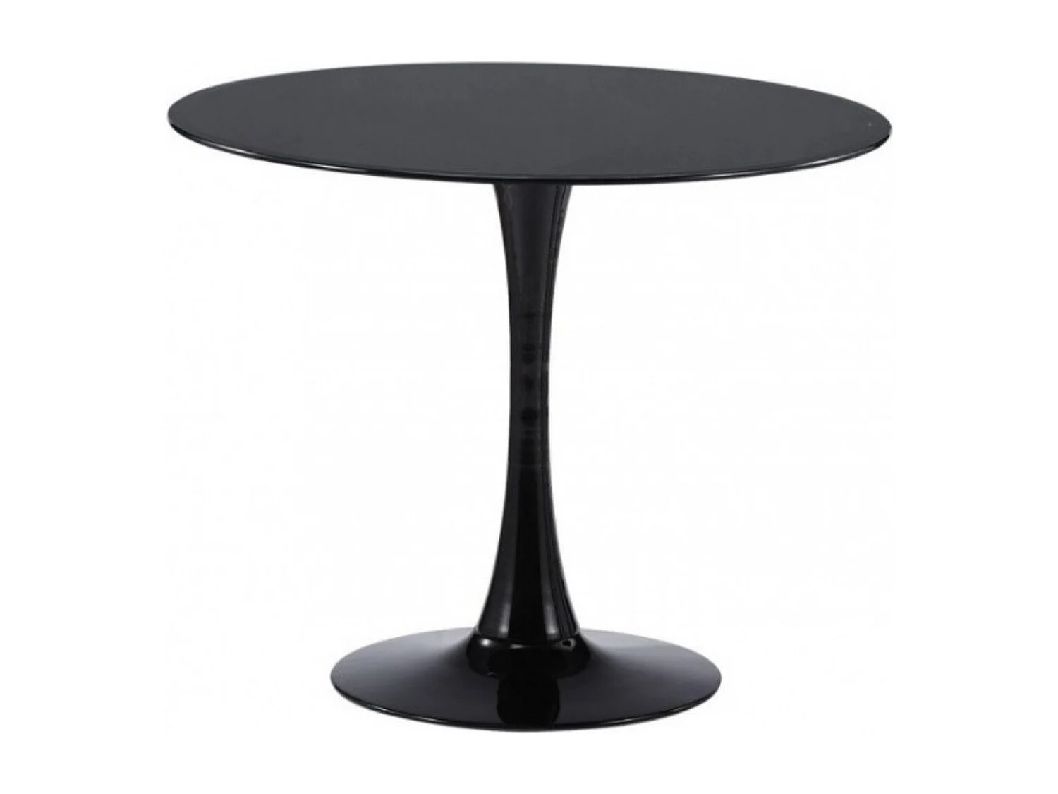 Table ronde moderne Tulipa-Couleur Noir-Diamètre 80 cm