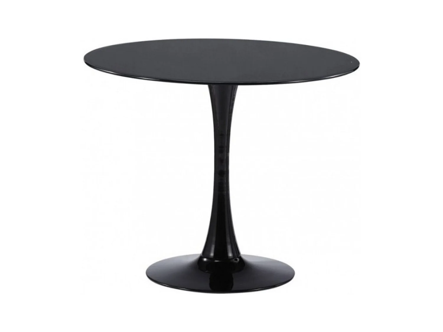 Table ronde moderne Tulipa-Couleur Noir-Diamètre 80 cm