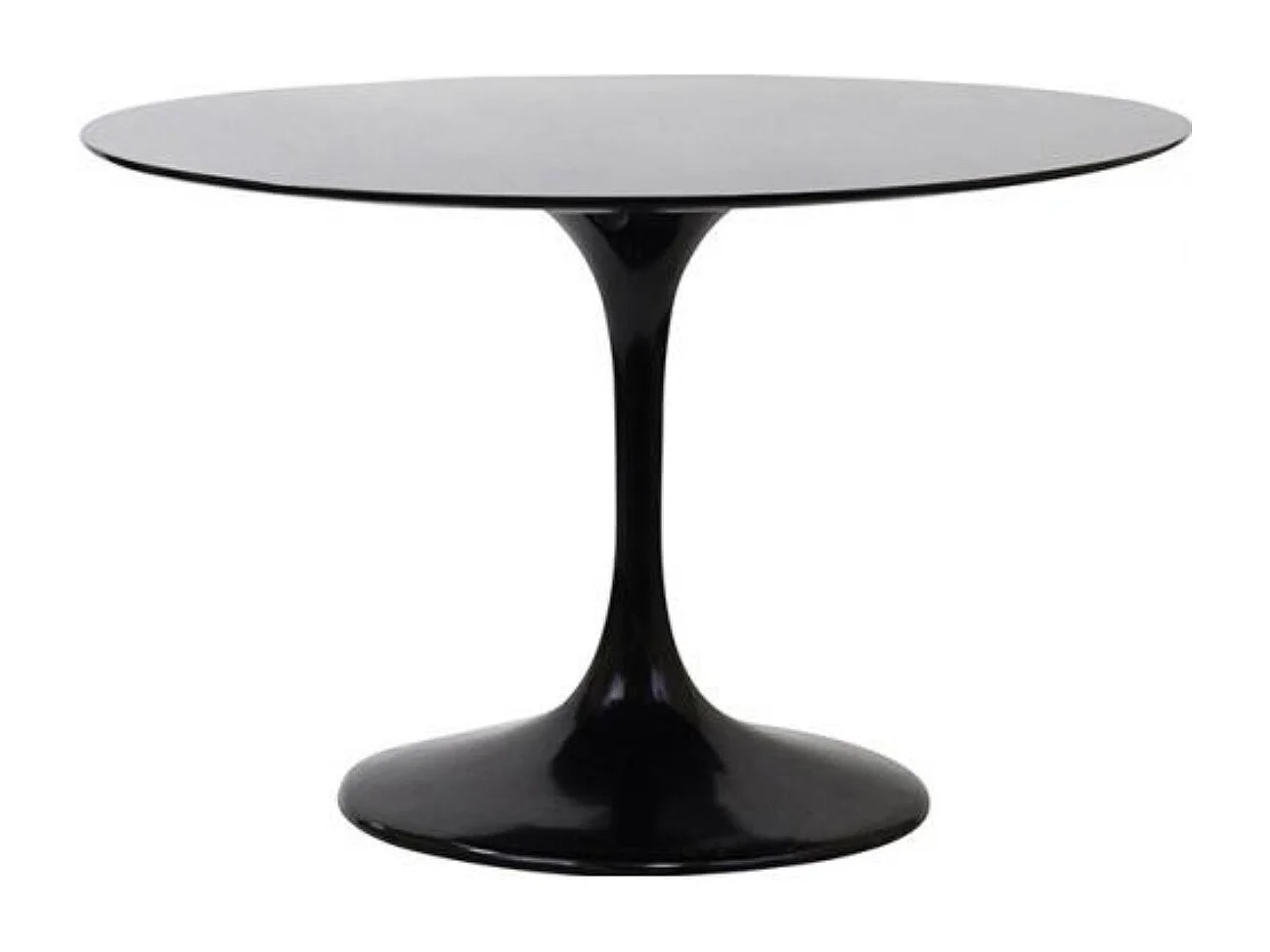 Table ronde moderne Tulipa-Couleur Noir-Diamètre 100 cm