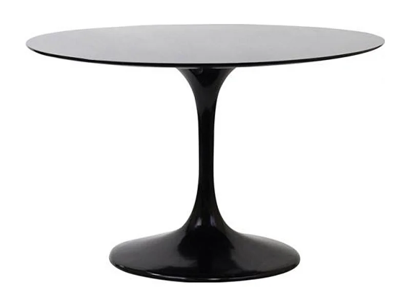 Table ronde moderne Tulipa-Couleur Noir-Diamètre 100 cm