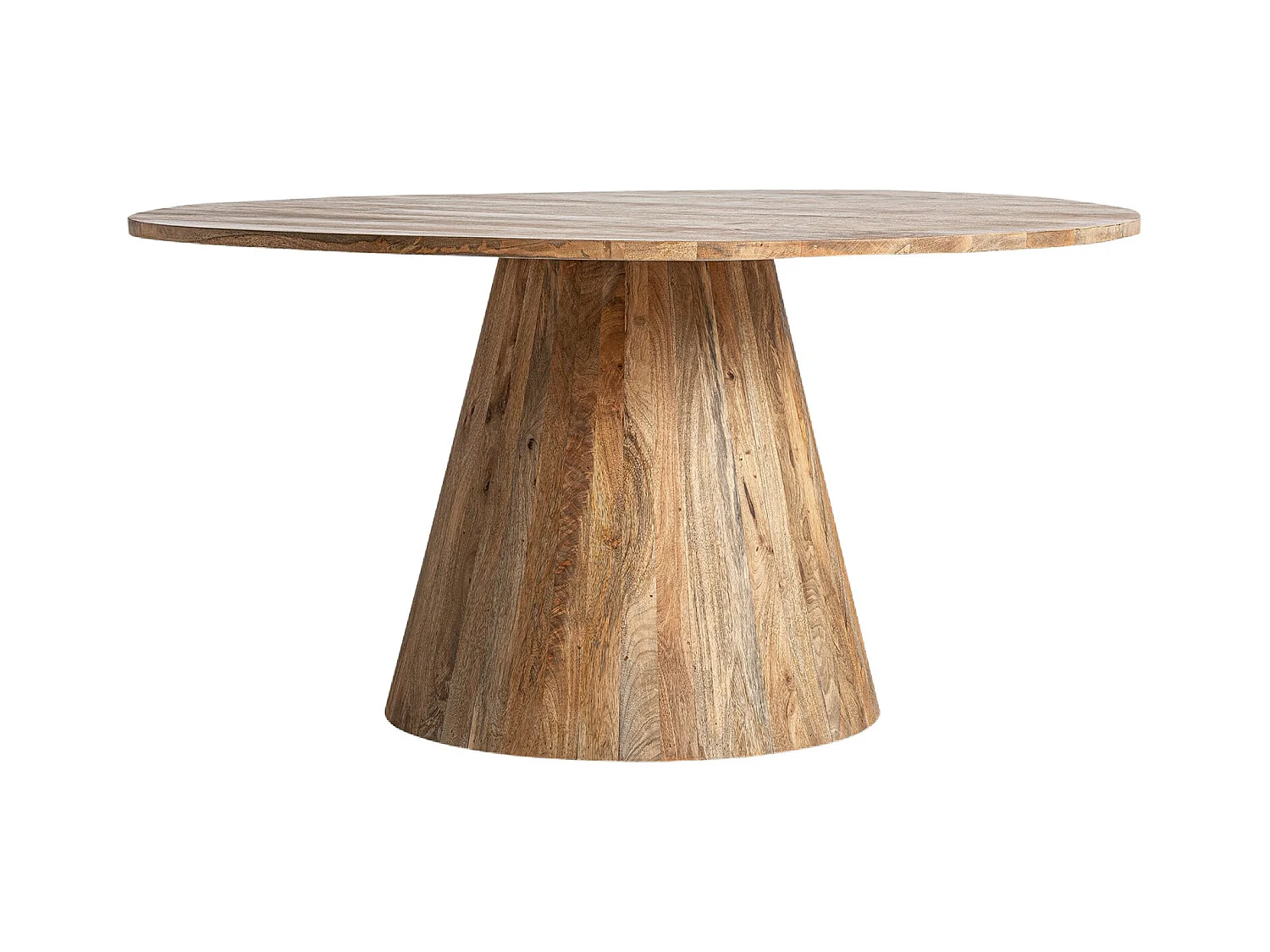 Table à manger ronde bois massif Kezah 120cm