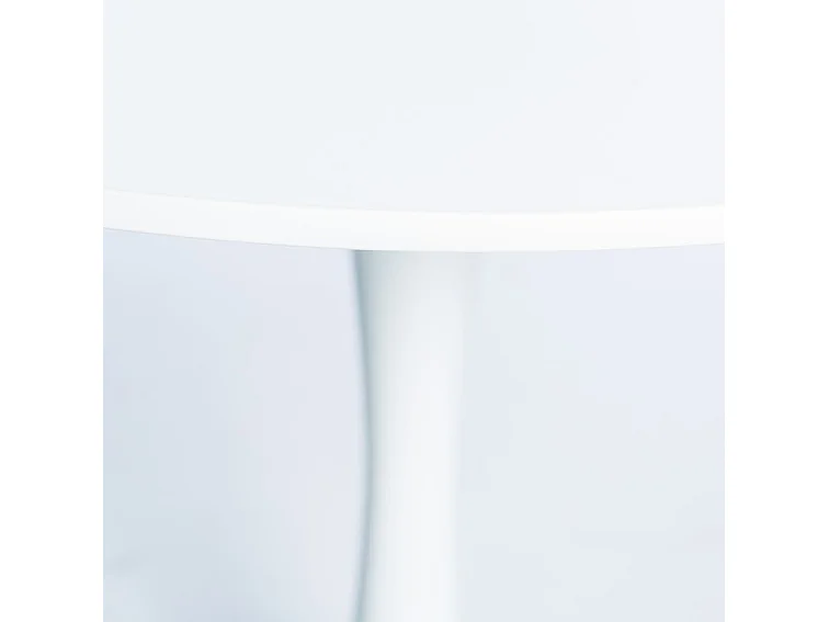 Table ronde moderne blanc laqué Bosika 90cm