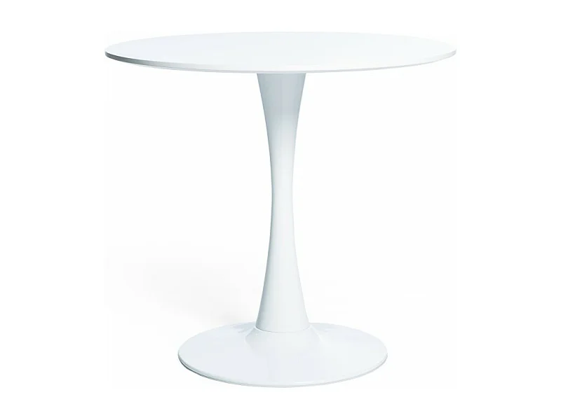 Bosika moderne wit gelakte ronde tafel 90 cm