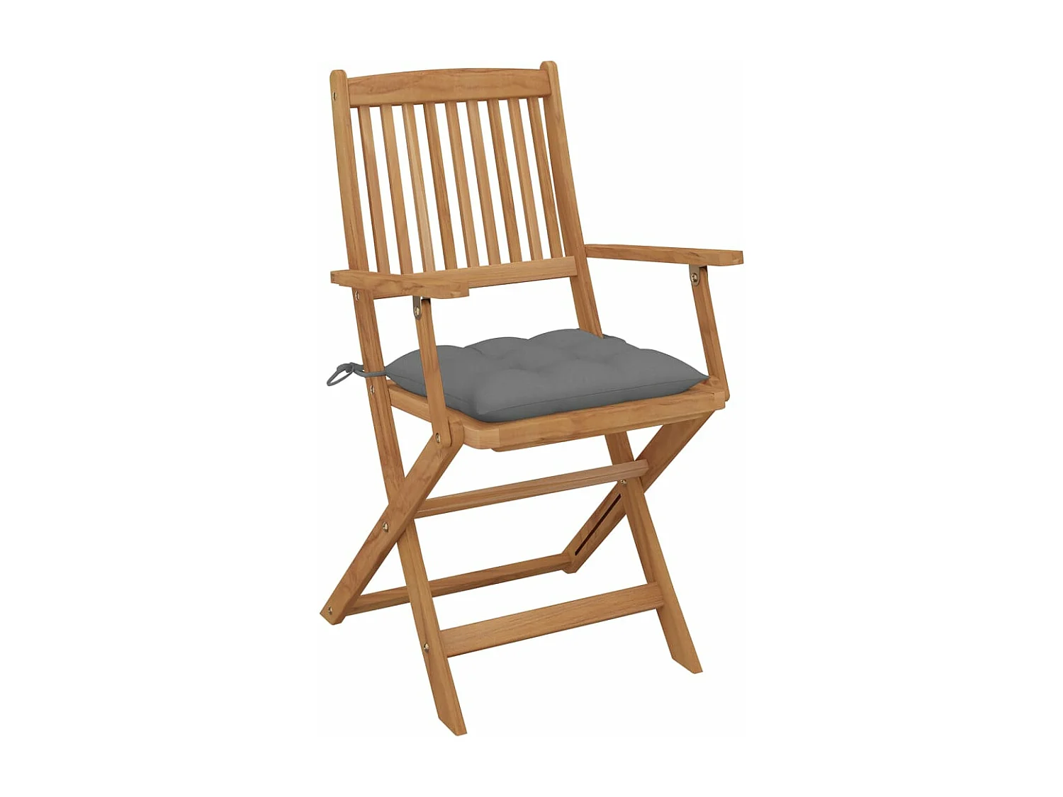Chaises pliables d'extérieur avec coussins 8 pcs Bois d'acacia 34