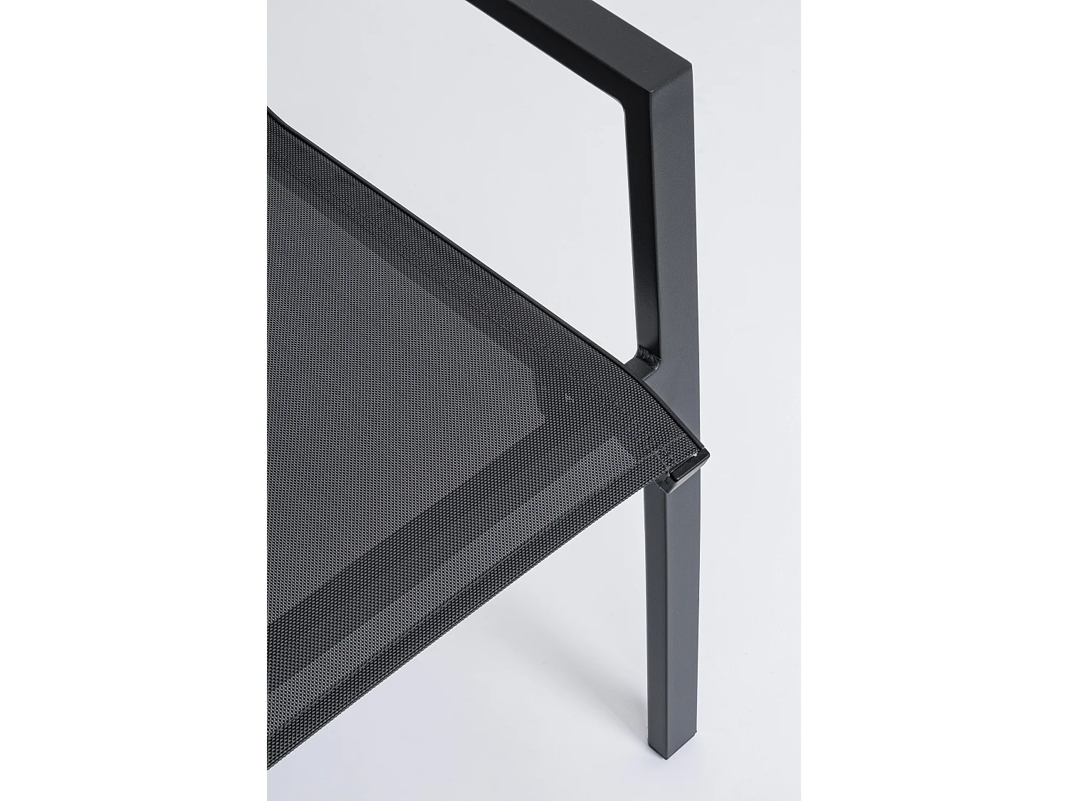 Fauteuil de jardin en aluminium anthracite Kim - Lot de 4