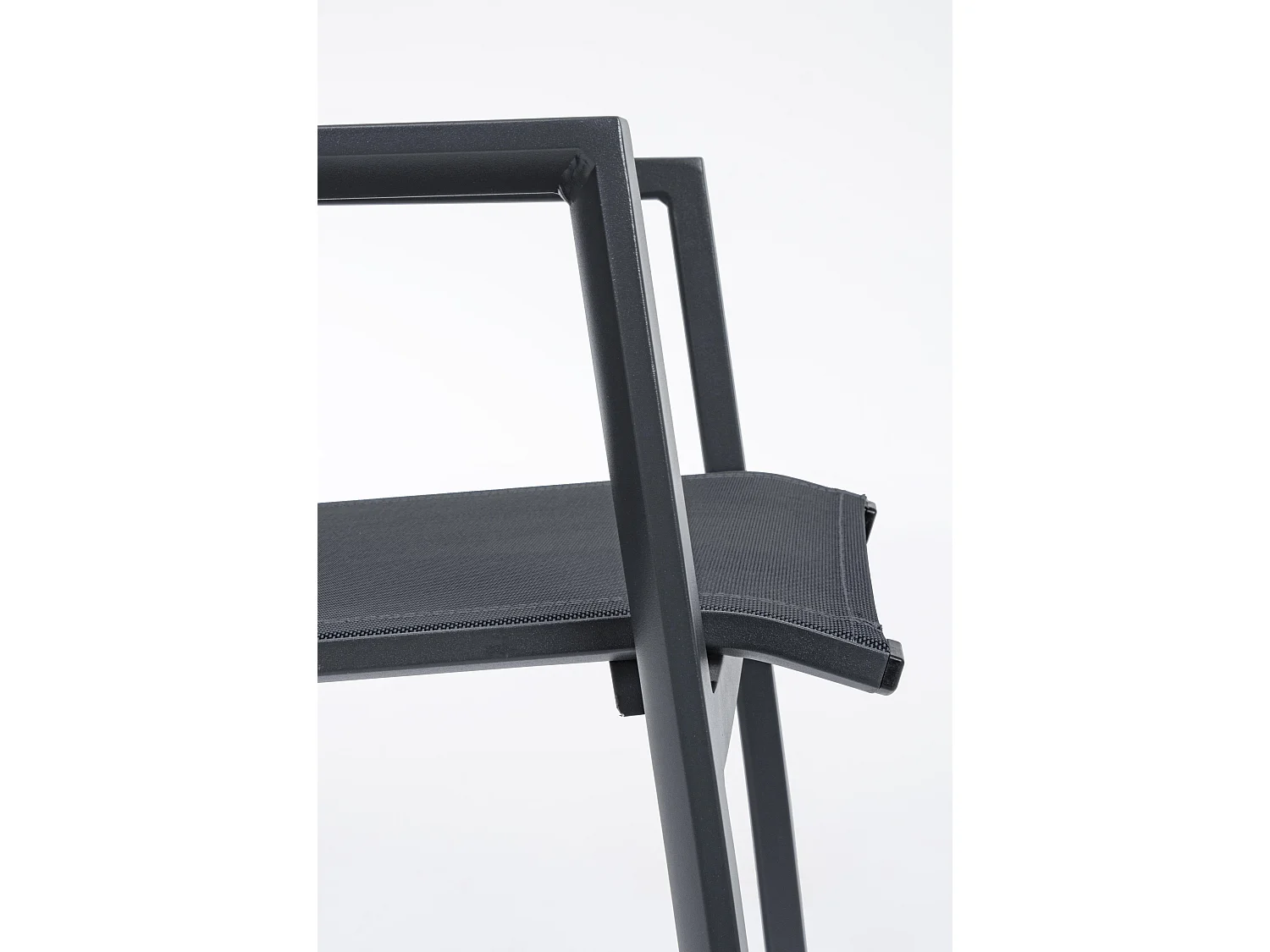 Fauteuil de jardin en aluminium anthracite Kim - Lot de 4