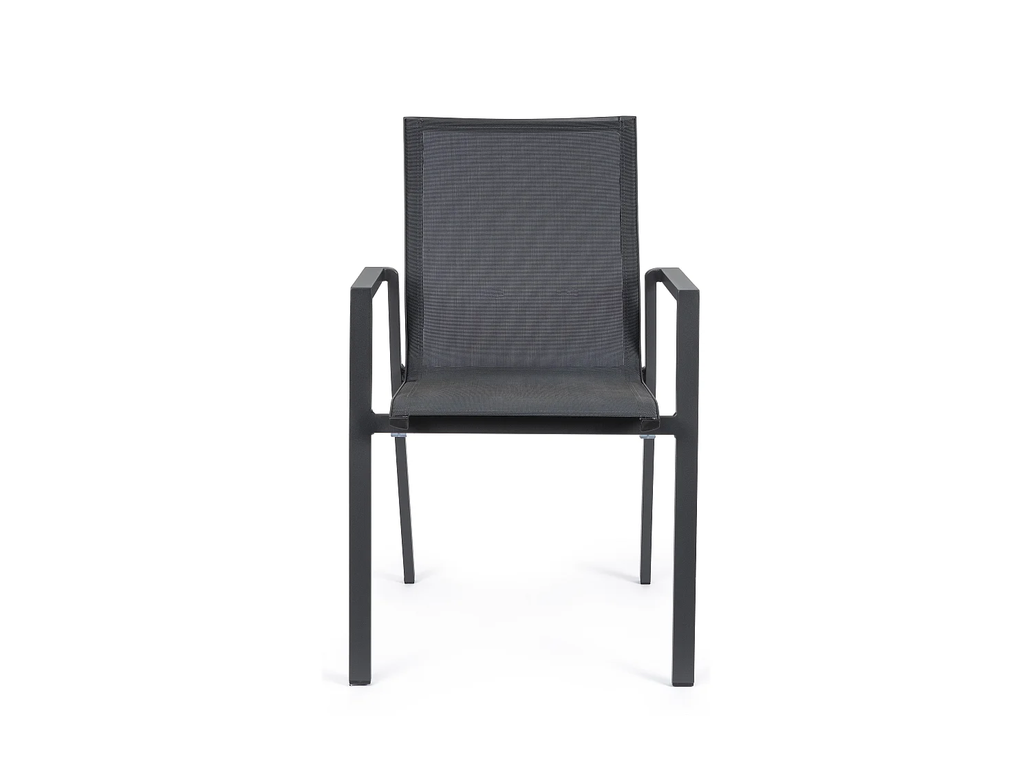 Fauteuil de jardin en aluminium anthracite Kim - Lot de 4