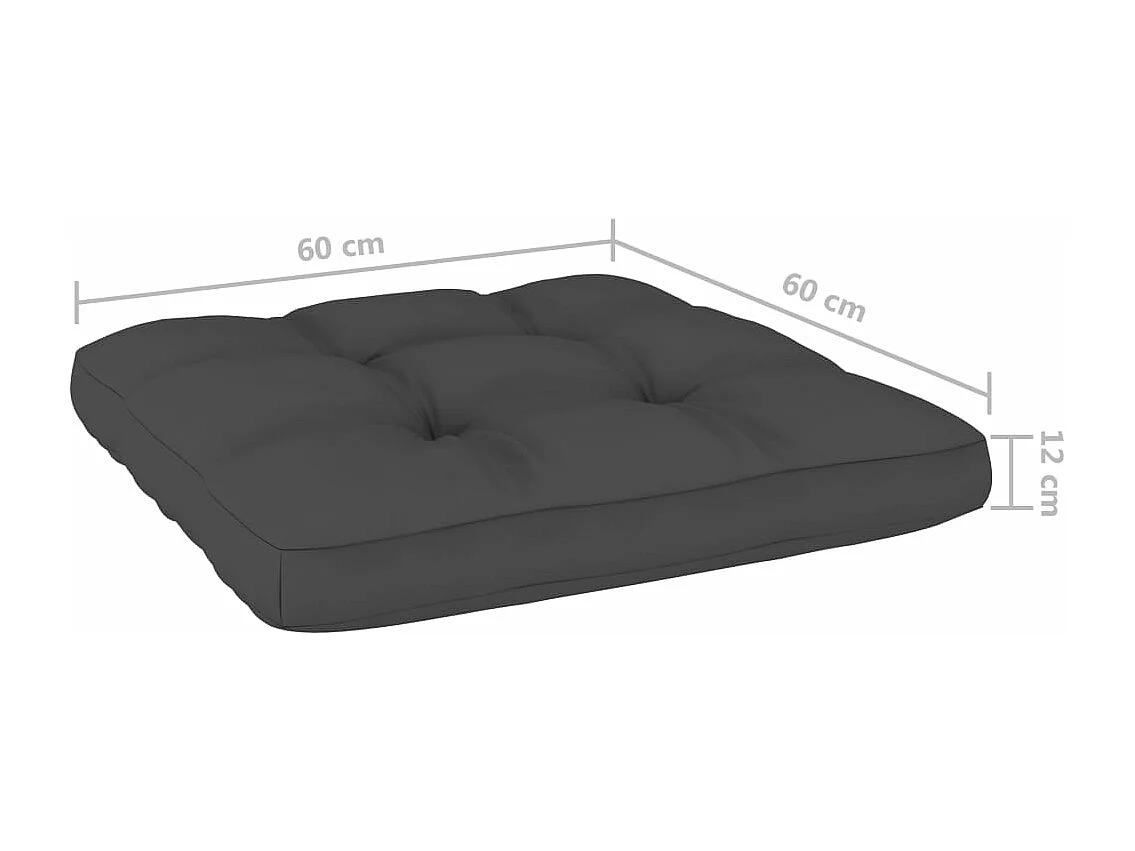 Chaise de jardin avec coussins anthracite Bois de pin imprégné