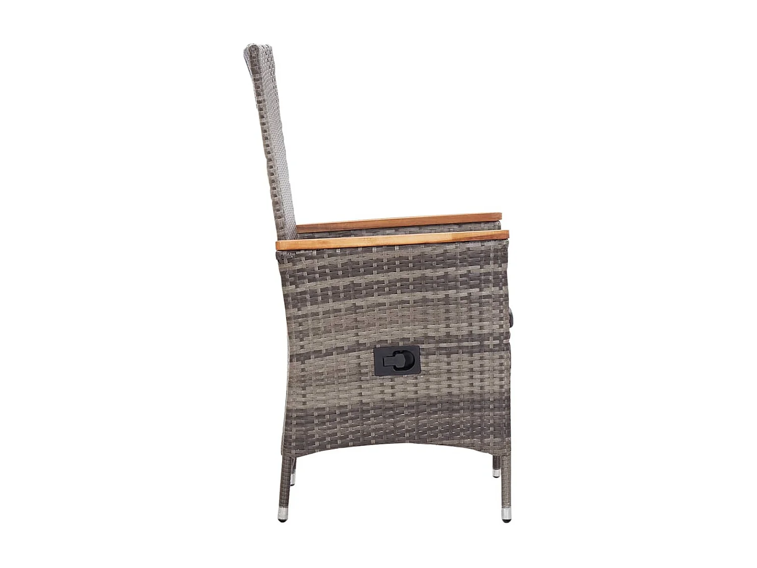 Chaises d'extérieur 2 pcs avec coussins Résine tressée Gris 2