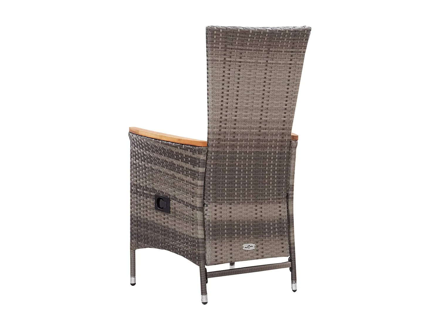 Chaises d'extérieur 2 pcs avec coussins Résine tressée Gris 2