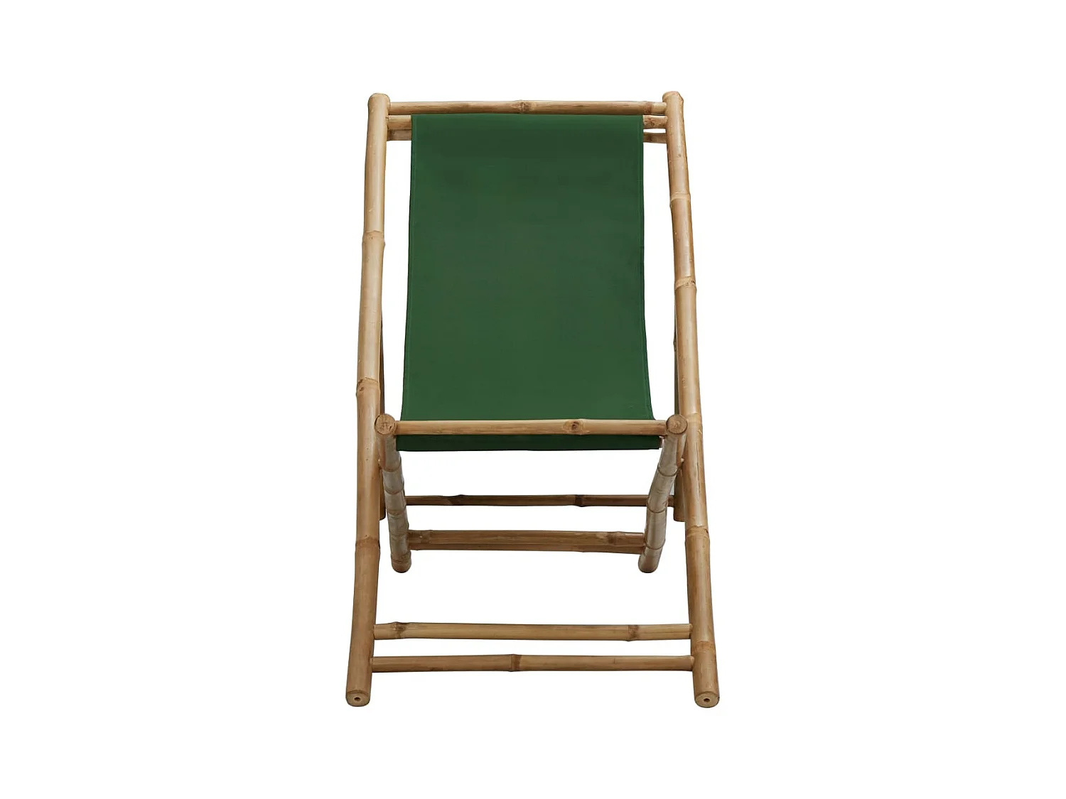 Ligstoel bamboe en canvas groen