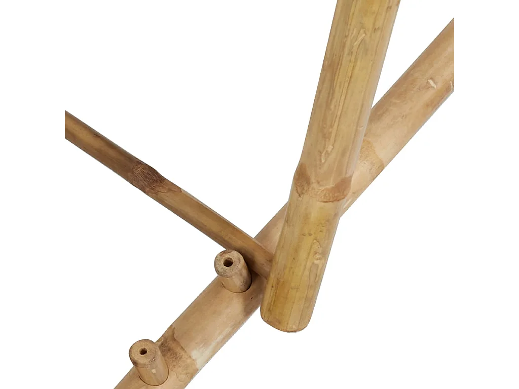 Ligstoel bamboe en canvas groen