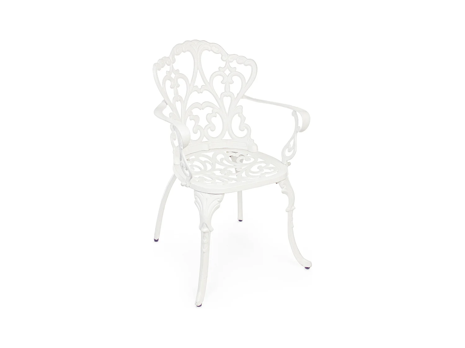 Chaise de jardin aluminium moulée blanc Vikola - Lot de 2
