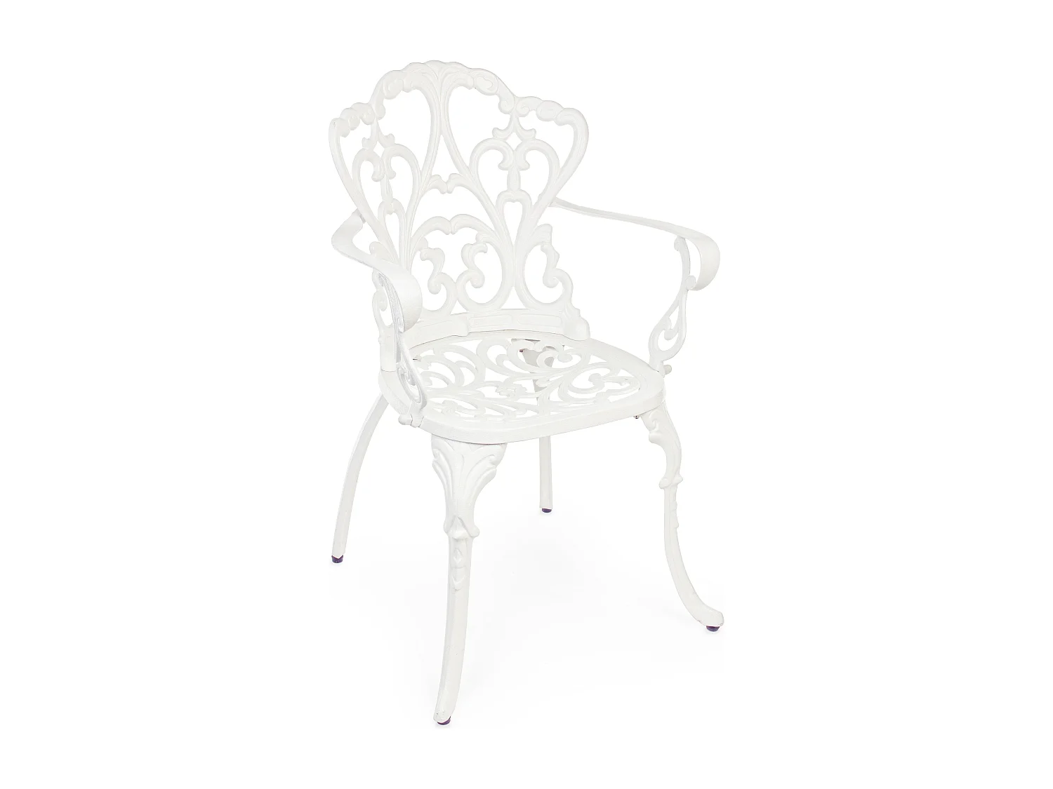 Chaise de jardin aluminium moulée blanc Vikola - Lot de 2