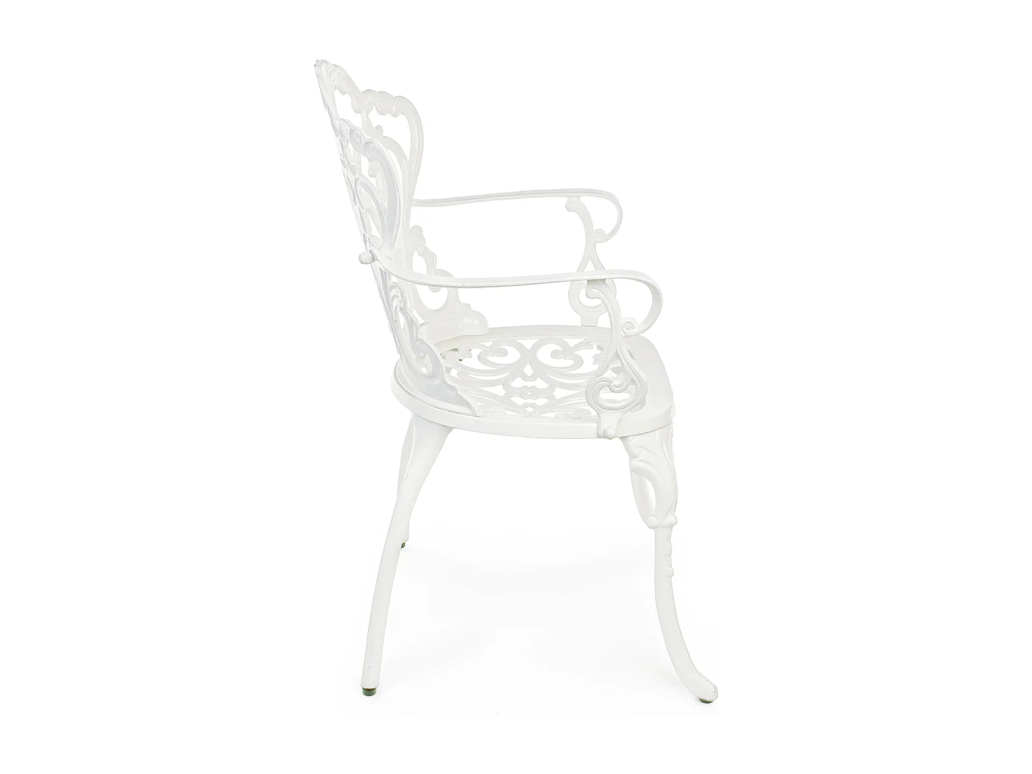 Chaise de jardin aluminium moulée blanc Vikola - Lot de 2