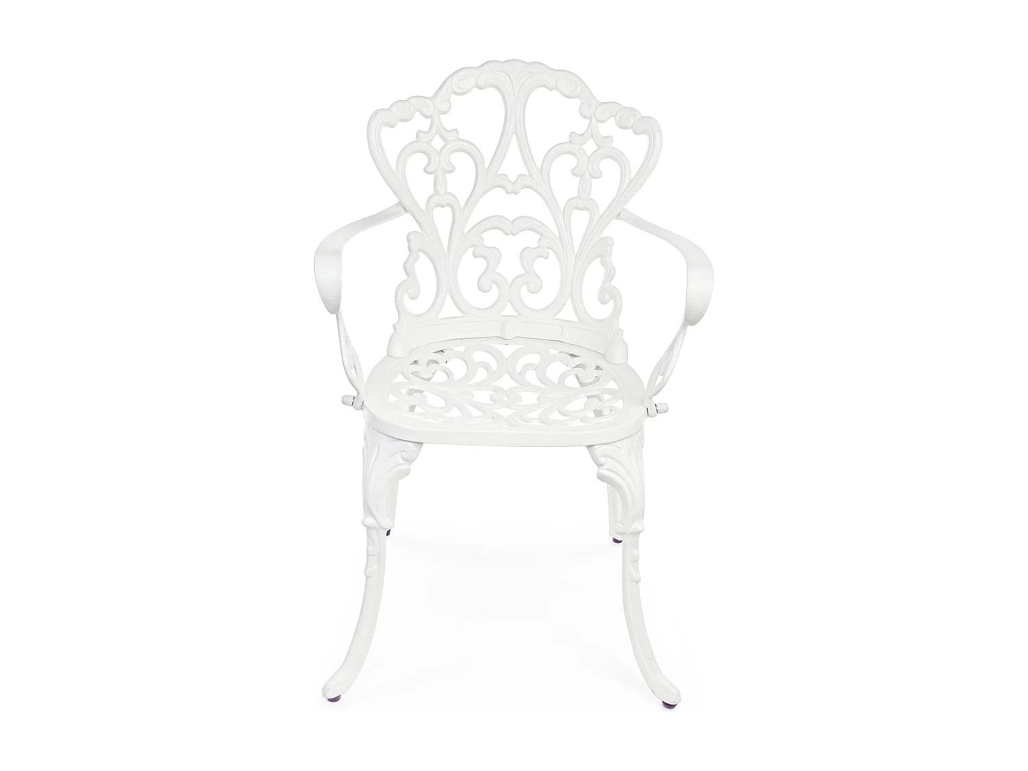 Chaise de jardin aluminium moulée blanc Vikola - Lot de 2