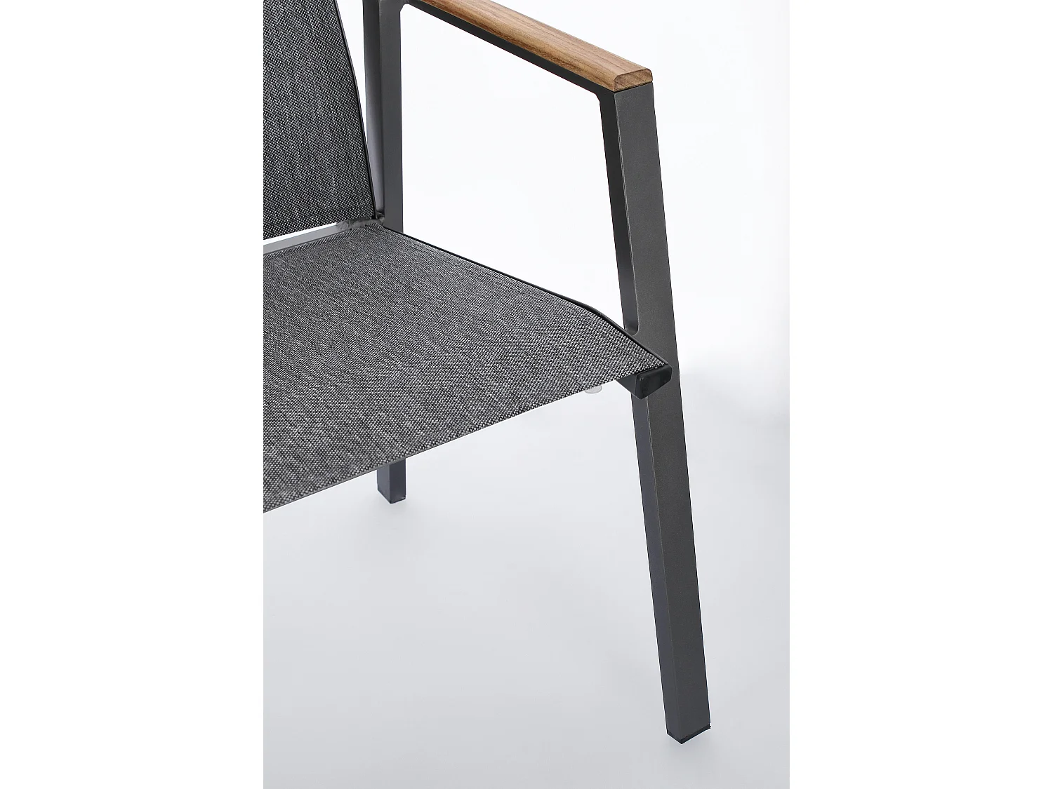 Chaise de jardin avec accoudoir aluminium anthracite Kamera - Lot de 4