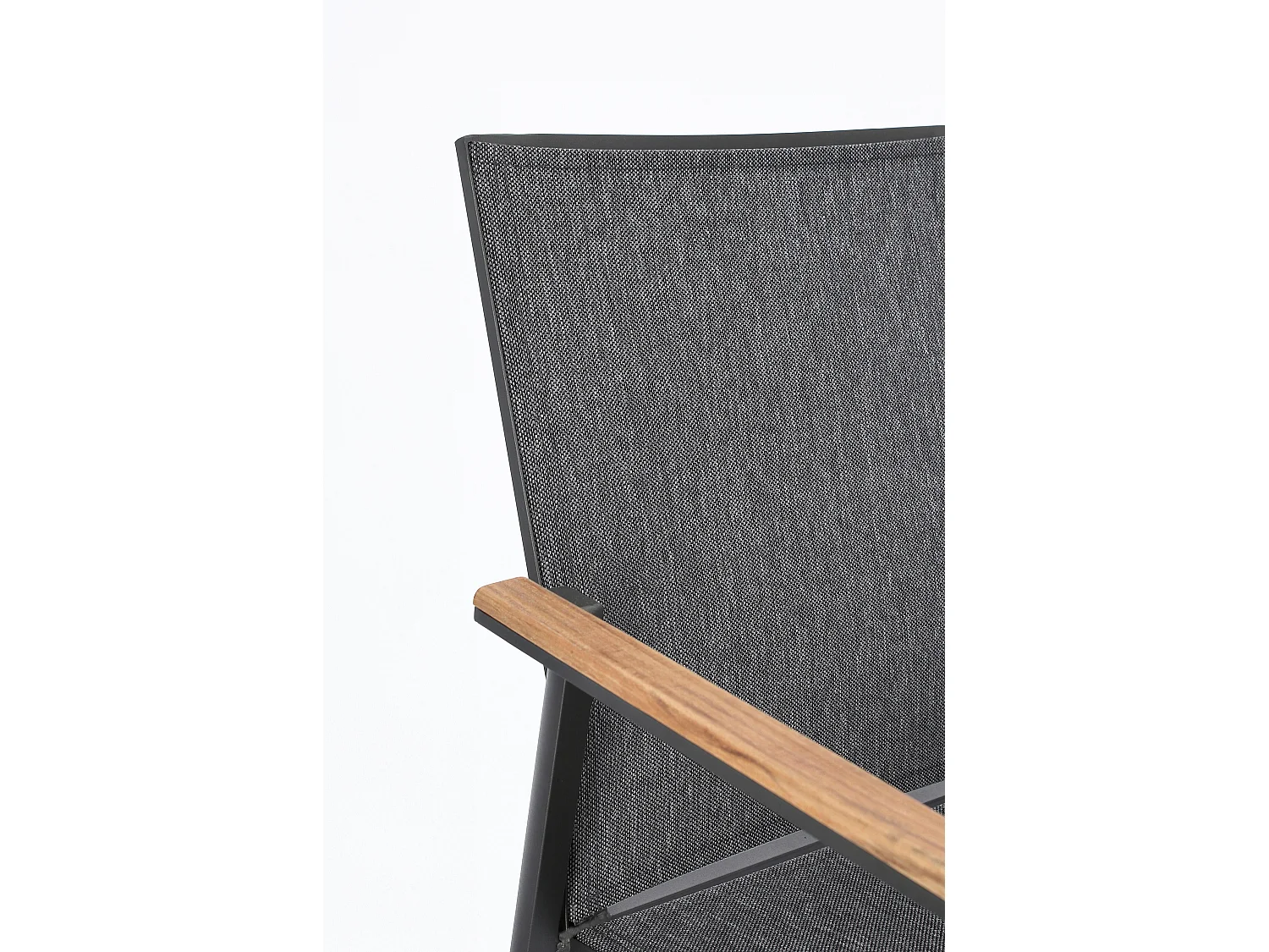 Chaise de jardin avec accoudoir aluminium anthracite Kamera - Lot de 4