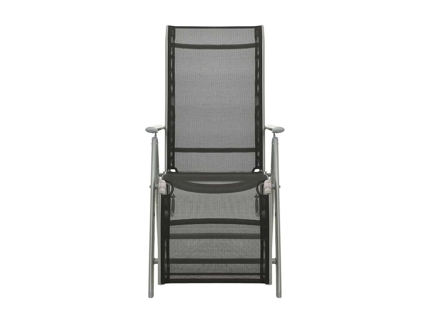 Chaises de jardin 2 pcs Textilène et aluminium Argenté