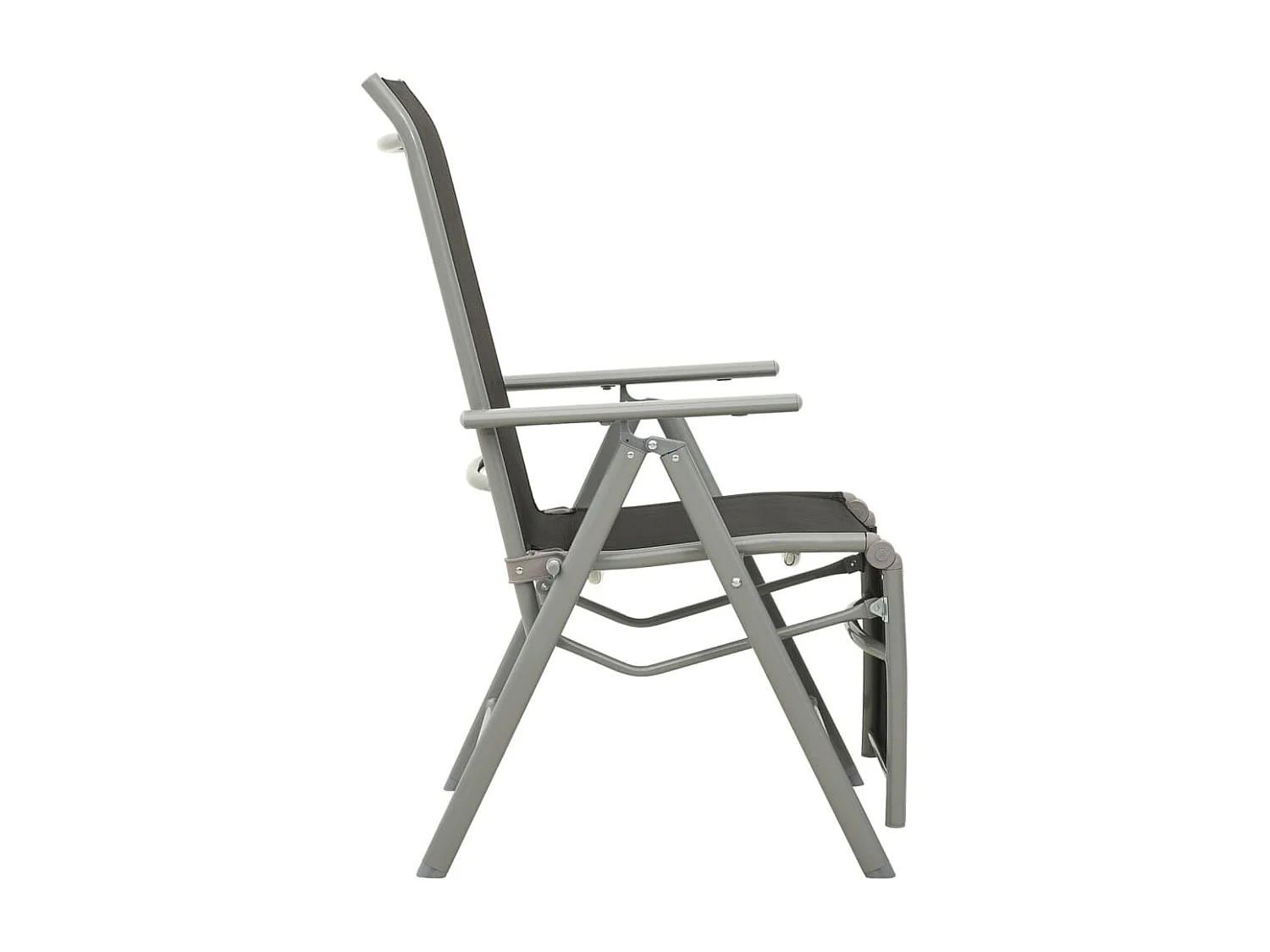 Chaises de jardin 2 pcs Textilène et aluminium Argenté