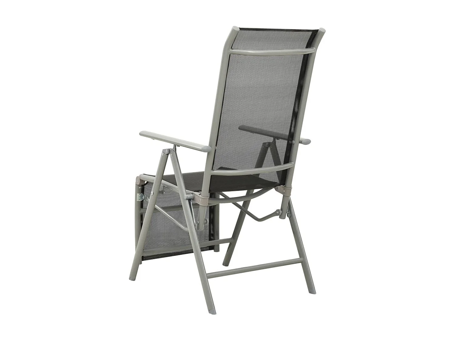 Chaises de jardin 2 pcs Textilène et aluminium Argenté