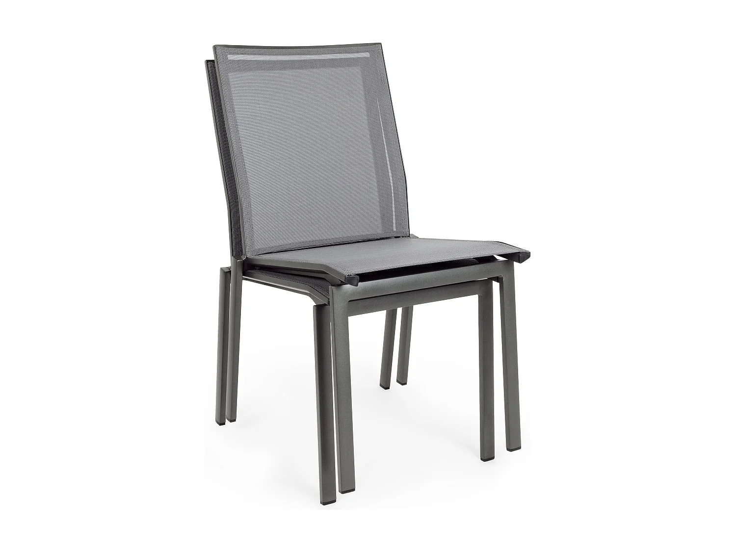 Chaise de jardin en aluminium noir anthracite Cadia - Lot de 4