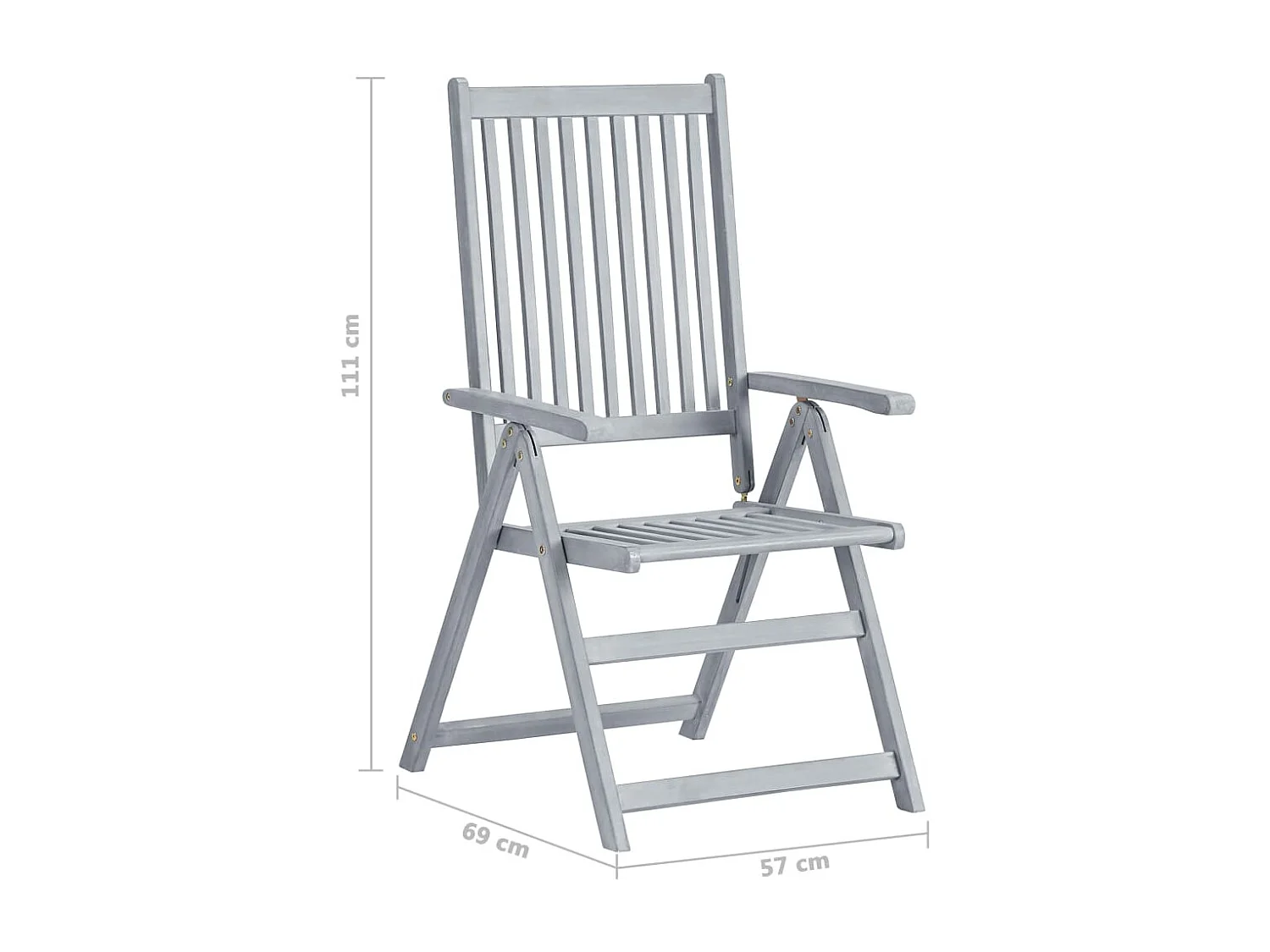Chaises inclinables de jardin 4 pcs avec coussins Bois d'acacia 30